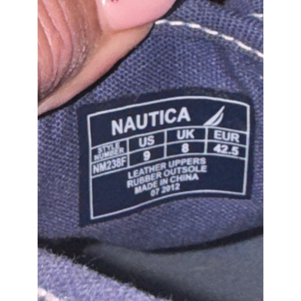 Nautica Mens Navy Suede Boat Shoes Lace Up Size 9 NM238F - Picture 6 of 7